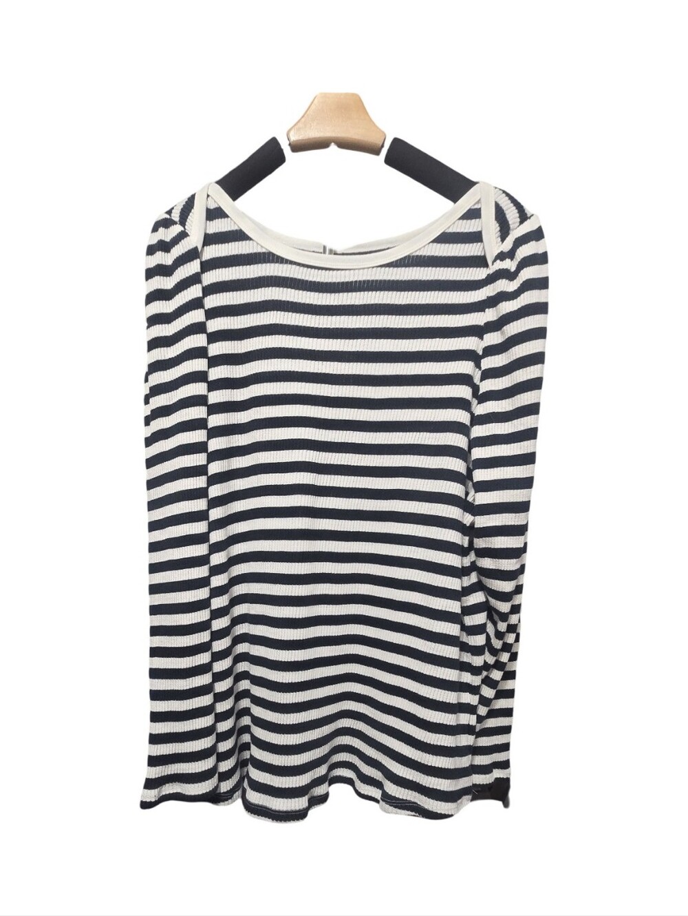 Maurices Black and White Striped Long Sleeve Top - Picture 8 of 10